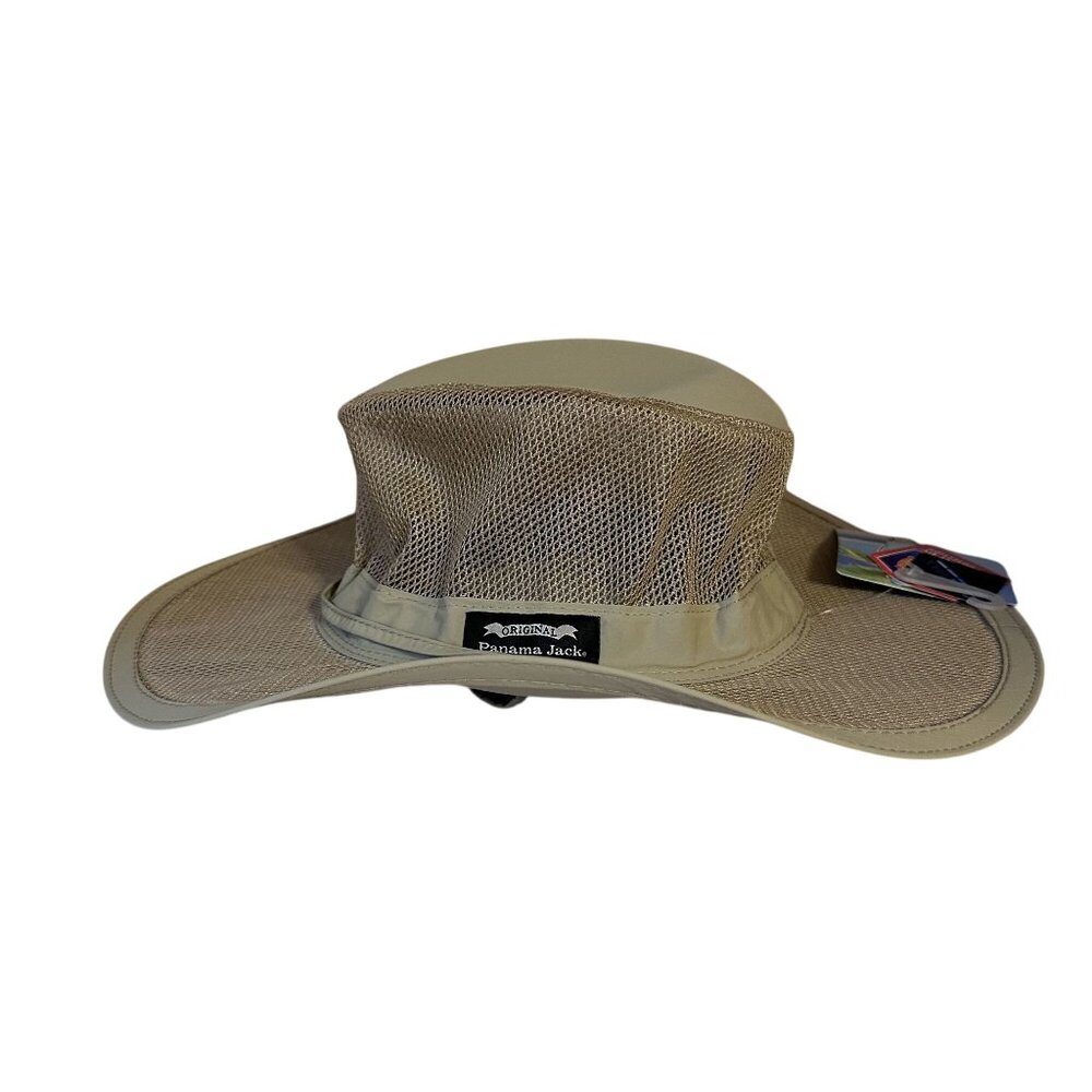 Panama Jack Mesh Safari Fedora Hat Model PJ11-ASST Green Medium VGC - Picture 2 of 5